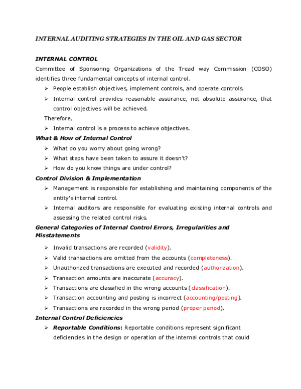 (DOC) Internal Audit Strategies for oil and gas