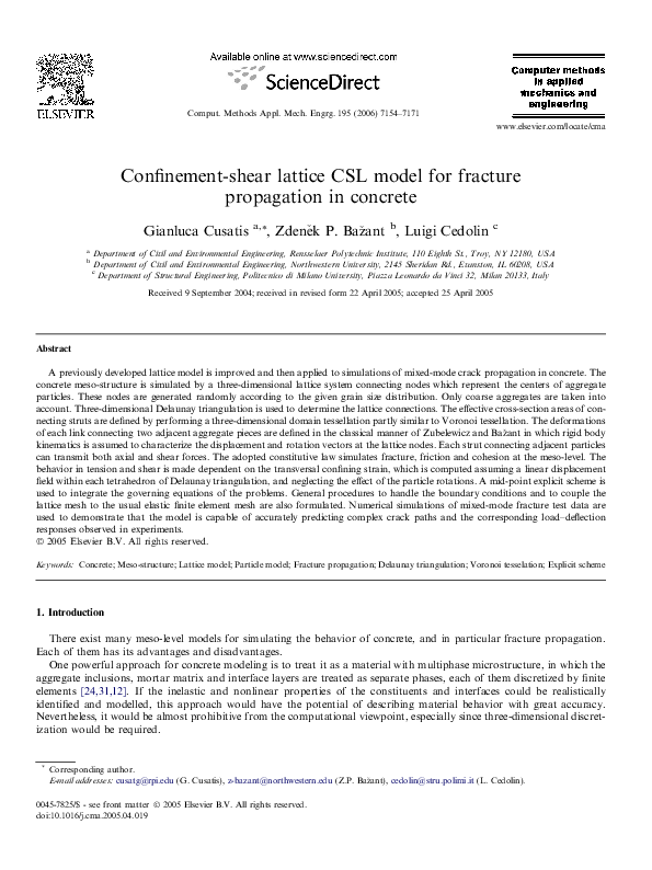 (PDF) Confinement-shear lattice CSL model for fracture propagation in ...