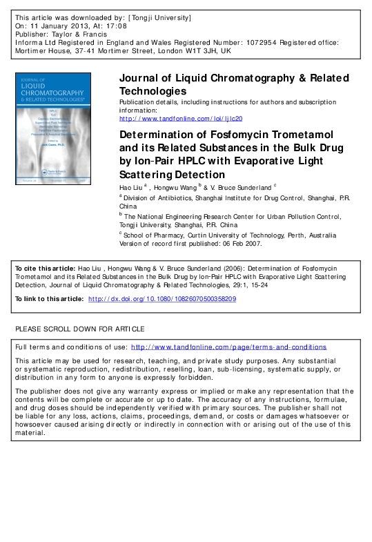 (PDF) Journal of Liquid Chromatography & Related Technologies