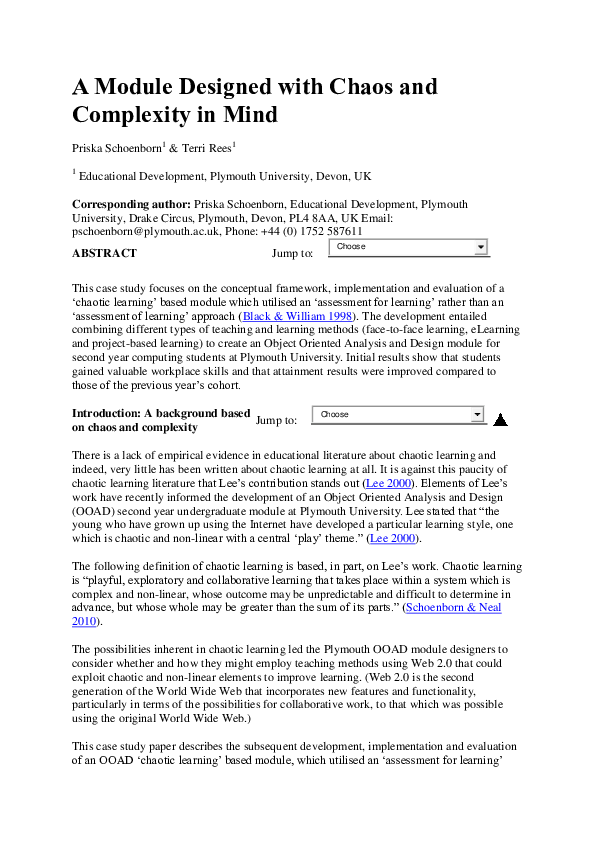 (DOC) A Module Designed with Chaos and Complexity in Mind