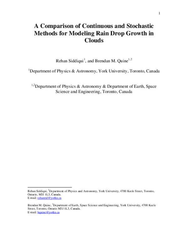 (PDF) A Comparison of Continuous and Stochastic Methods for Modeling ...