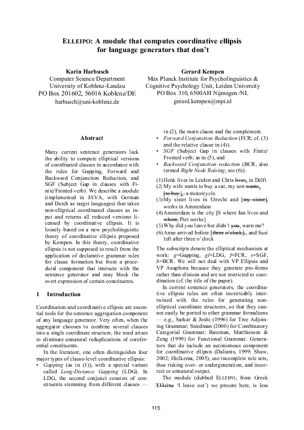 (PDF) ELLEIPO: A module that computes coordinative ellipsis for ...