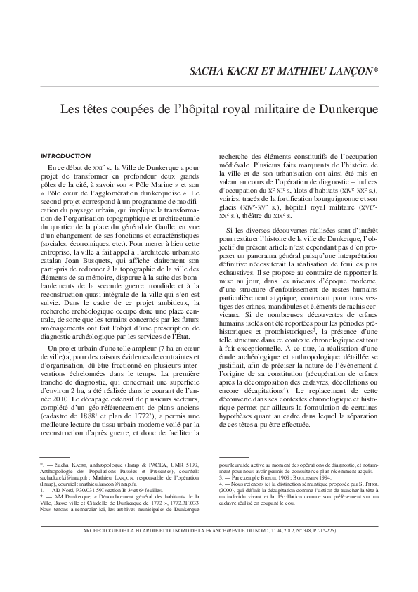 Brancher des revues de datation