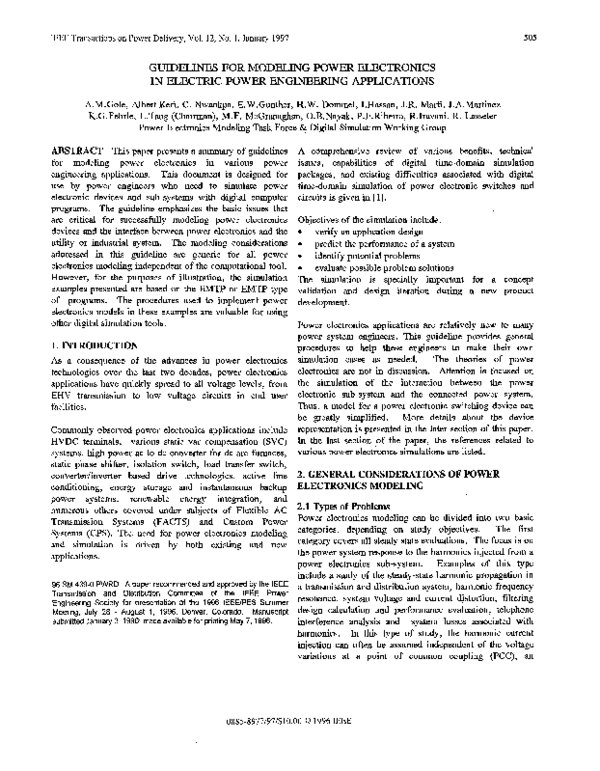 (PDF) Guidelines modeling power electronics