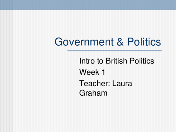 (PPT) Introduction to British Politics