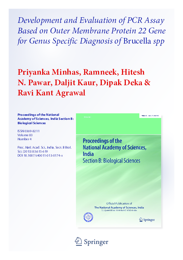 (PDF) Study on prevalence of Salmonella infection in goats Ravi