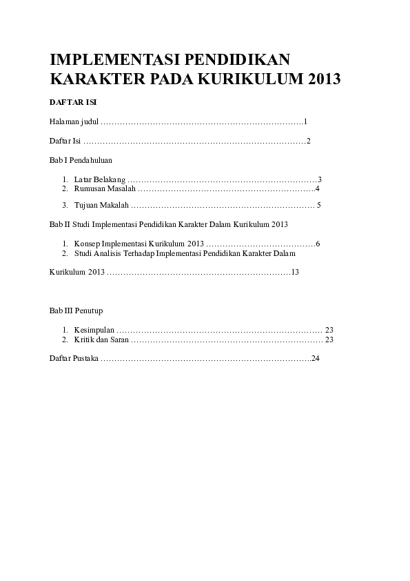 Doc Implementasi Pendidikan Karakter Pada Kurikulum Choiriyah Siti Academia Edu