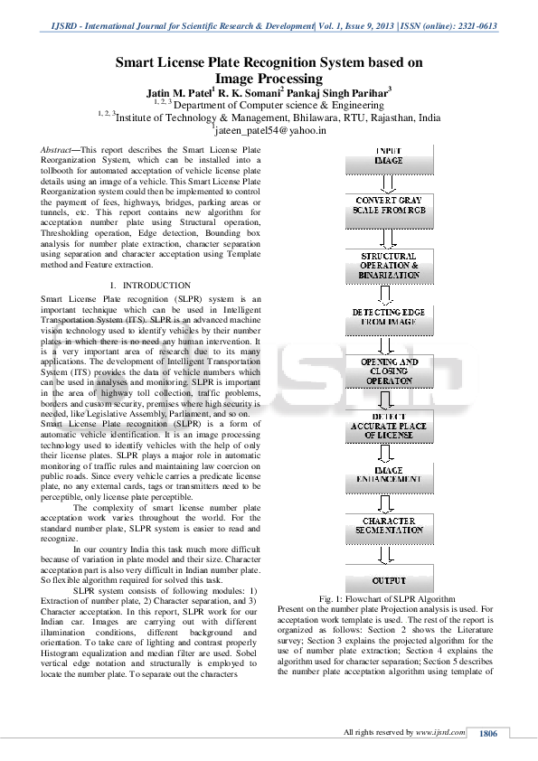 Pdf Smart License Plate Recognition System Based On Image Processing Pdf Smart License Plate Recognition System Based On Image Processing