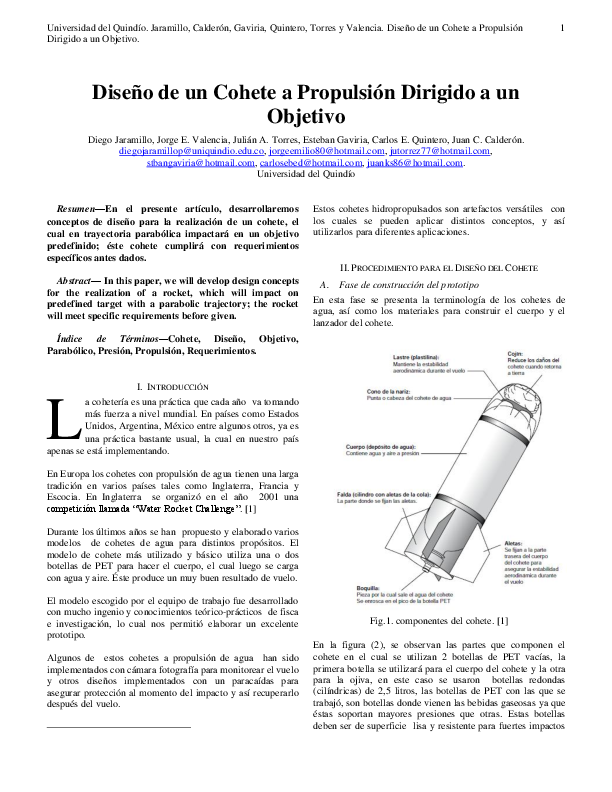 Pdf Diseno De Un Cohete A Propulsion Dirigido A Un Objetivo Christian German Academia Edu
