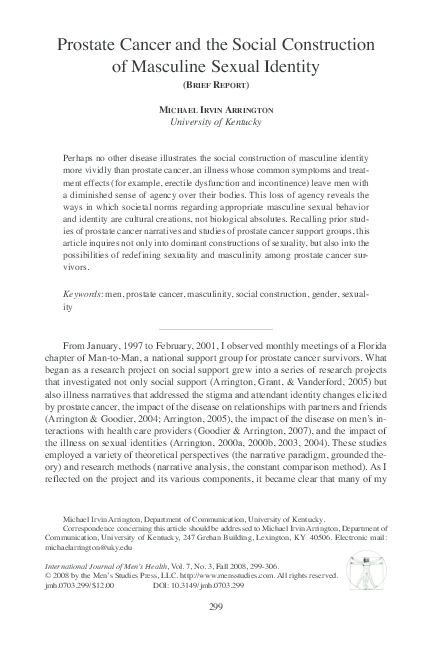 (PDF) Prostate Cancer and the Social Construction of Masculine Sexual ...
