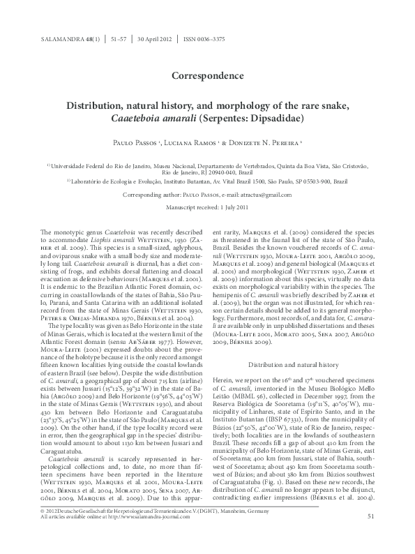 (PDF) New record of Corallus cropanii (Boidae, Boinae). Rare snake from ...