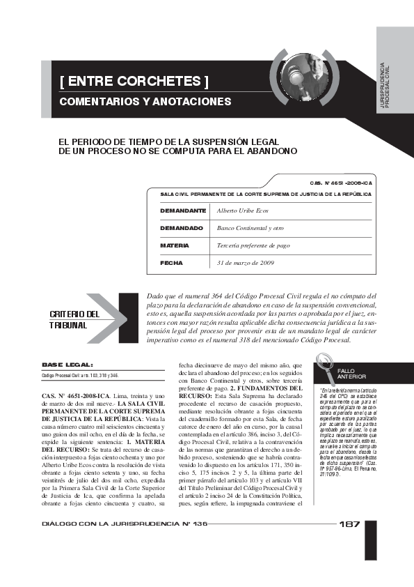 (PDF) Suspensión legal del proceso civil Luis Alfaro Academia.edu