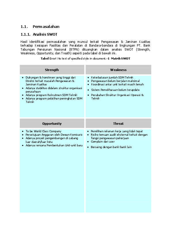 (DOC) Analisa SWOT DDTW