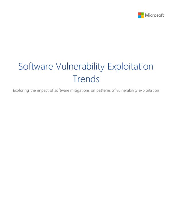 (PDF) Software Vulnerability Exploitation Trends Exploring the impact ...