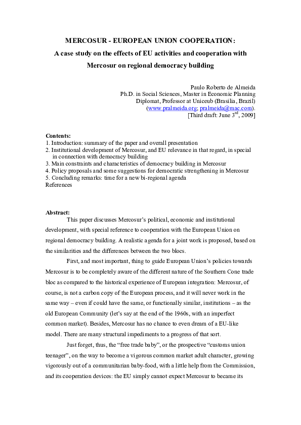 Mercosur trade agreement image