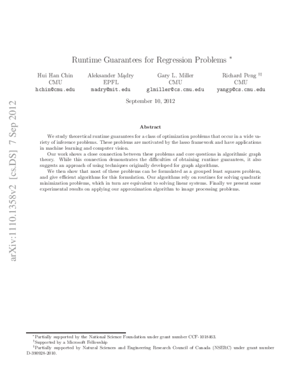 (PDF) Electrical Flow Algorithms for Total Variation Minimization
