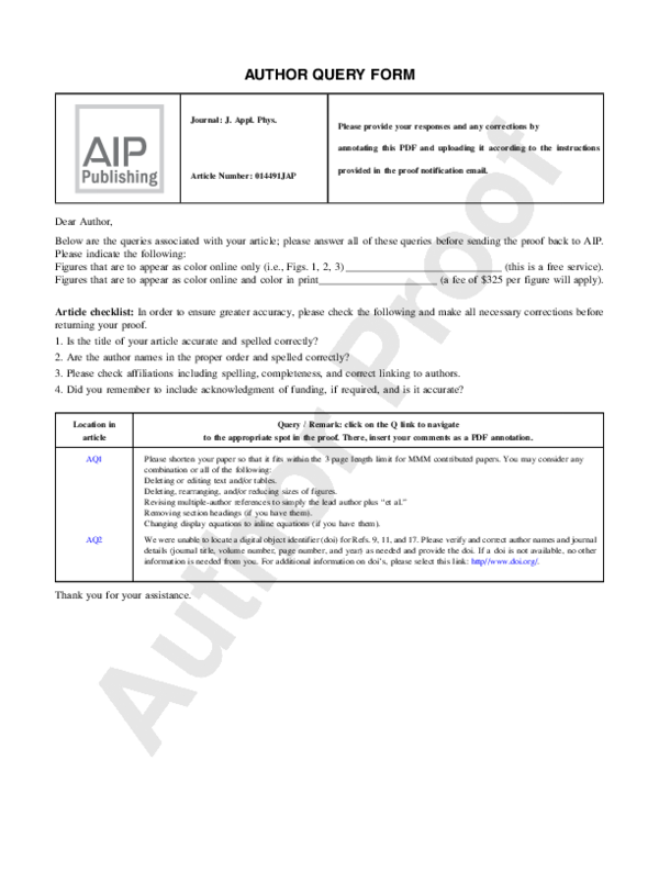 (PDF) AUTHOR QUERY FORM