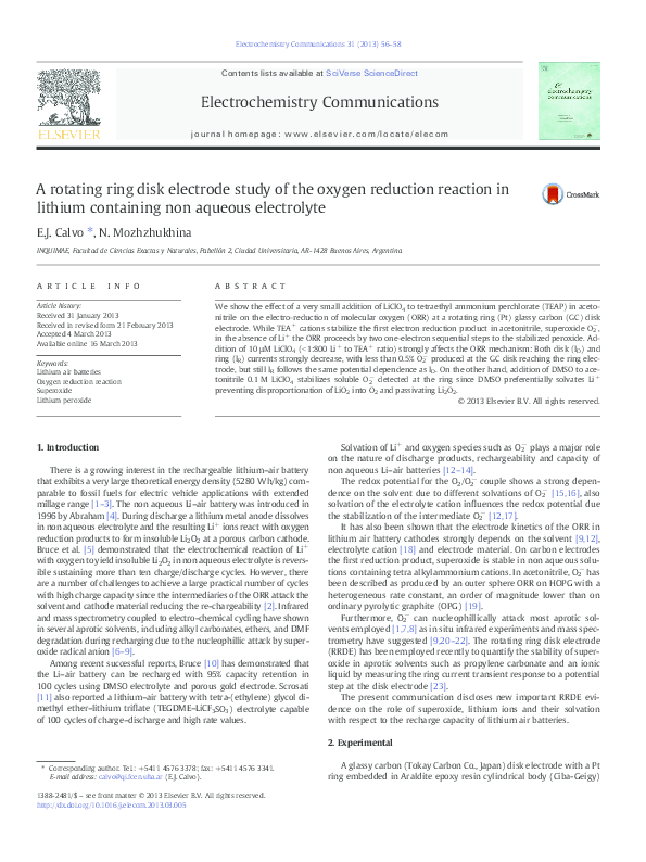 (PDF) A rotating ring disk electrode study of the oxygen reduction ...