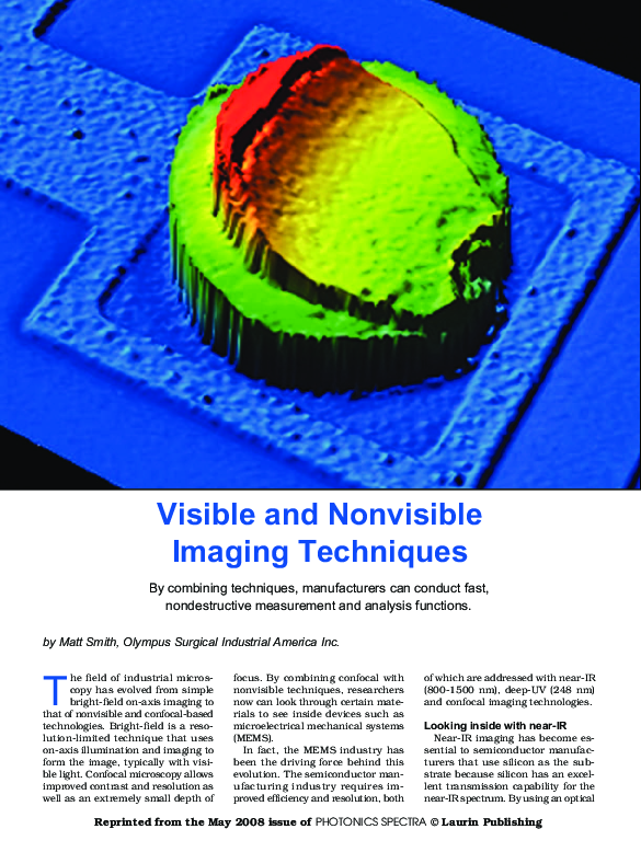 (PDF) Visible and Nonvisible Imaging Techniques
