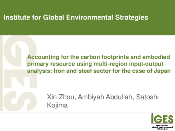 (PDF) Accounting for the carbon footprints and embodied primary ...
