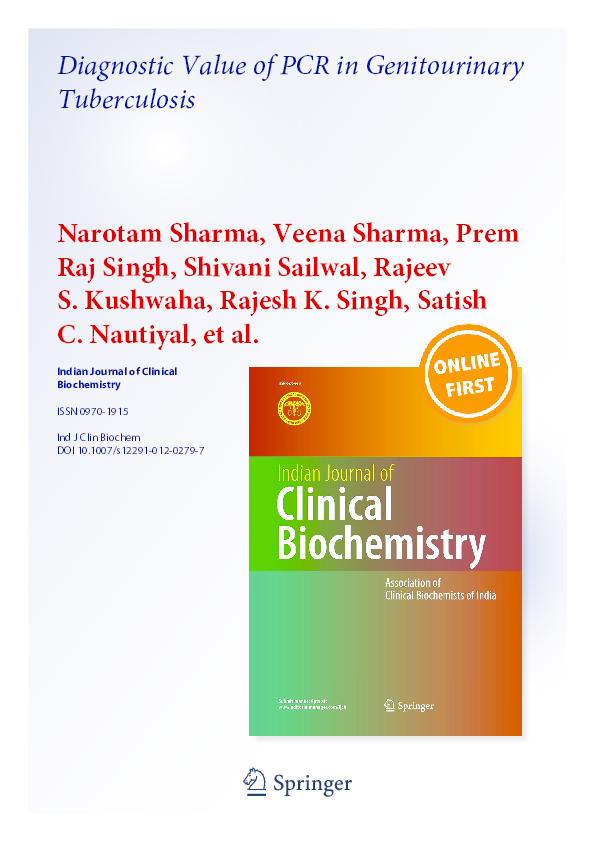 (PDF) 2 3 Indian Journal of Clinical Biochemistry Diagnostic Value of ...
