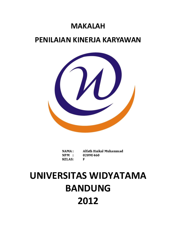 Doc Penilaian Kinerja Karyawan Alfath Muhammad Academia Edu