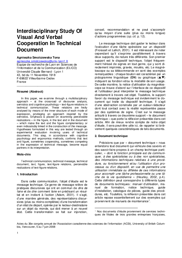 (PDF) Interdisciplinary Study Of Visual And Verbal Cooperation In ...