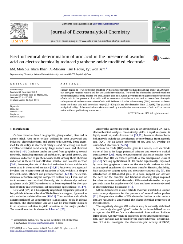 (PDF) Electrochemical determination of uric acid in the presence of ...