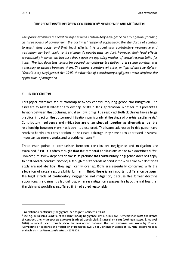 Contributory negligence jurisdiction image