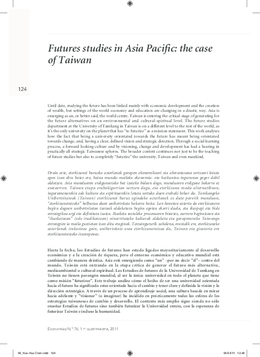 (PDF) Futures studies in Asia Pacific: the case of Taiwan