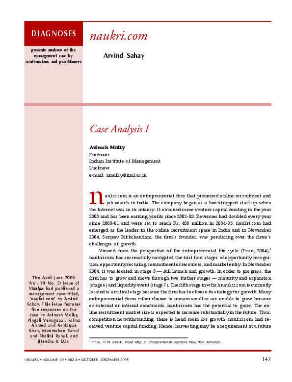 (PDF) Case Analysis I