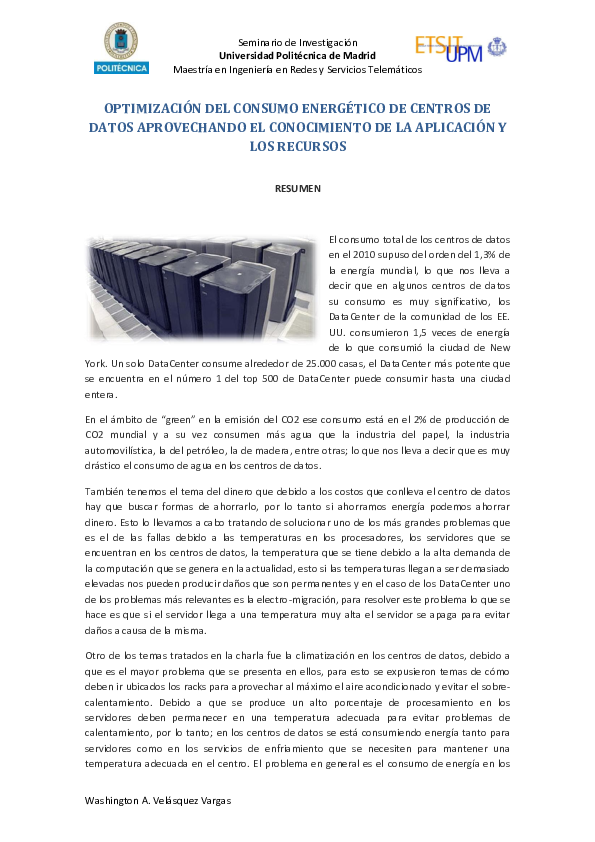 (PDF) OPTIMIZACIÓN DEL CONSUMO ENERGÉTICO DE CENTROS DE DATOS ...