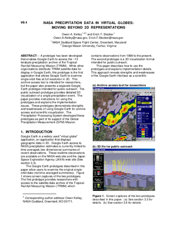 (PDF) NASA PRECIPITATION DATA IN VIRTUAL GLOBES: MOVING BEYOND 2D ...