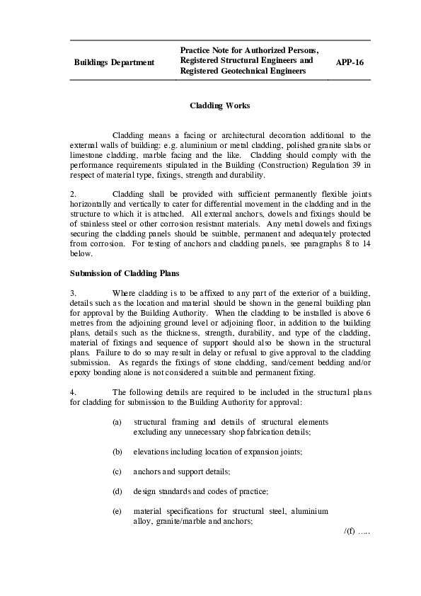 (PDF) Buildings Department Practice Note for Authorized Persons ...