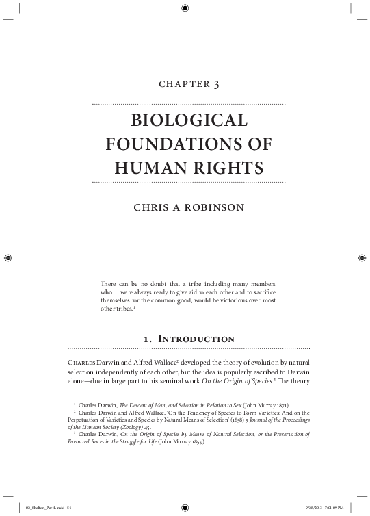 (PDF) Biological Foundations of Human Rights