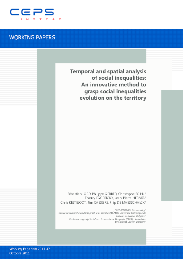 (PDF) Lord et al 2011 Temporal and spatial analysis of social inequalities