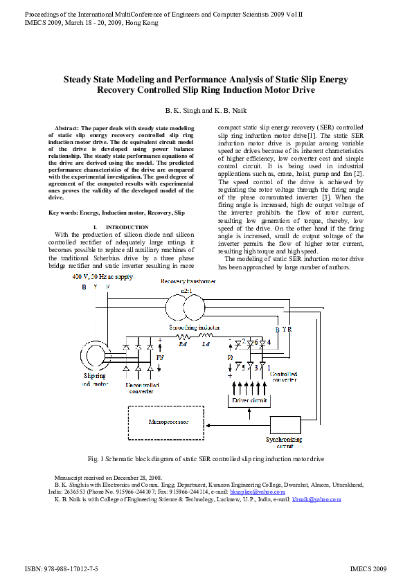 (PDF) Steady State Modeling and Performance Analysis of Static Slip