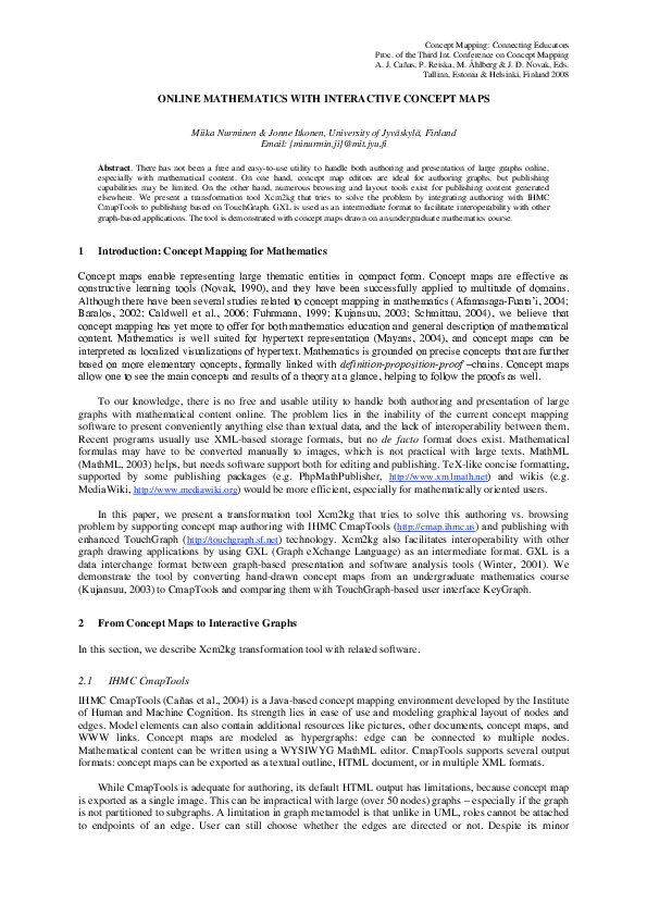 (PDF) ONLINE MATHEMATICS WITH INTERACTIVE CONCEPT MAPS