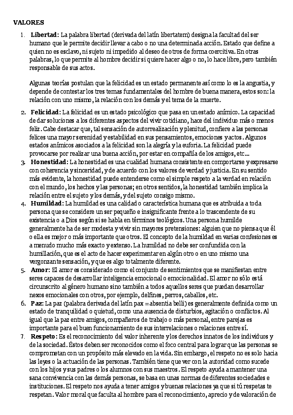 valores con su significado y antivalores