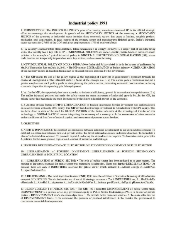 (DOC) Industrial policy 1991 Rojer Mathew Academia.edu