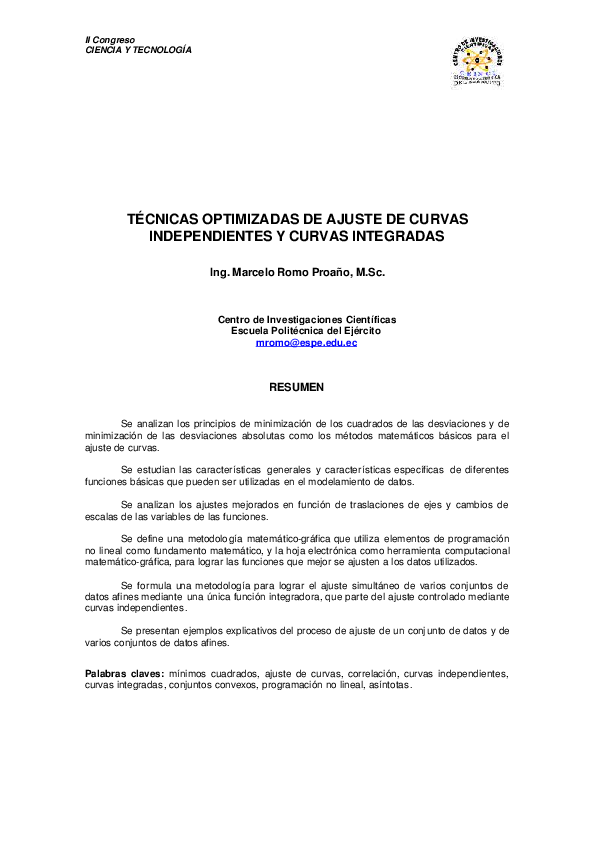 (PDF) Ajuste de Curvas
