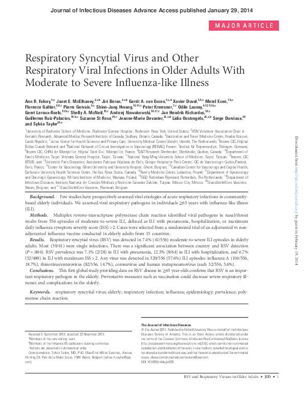 (PDF) M Respiratory Syncytial Virus and Other Respiratory Viral ...