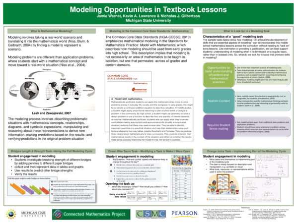 (PDF) Modeling Opportunities in Textbook Lessons