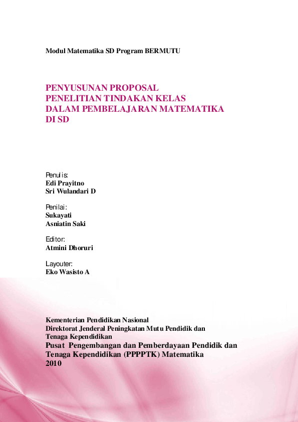 (PDF) iii Modul Matematika SD Program BERMUTU PENYUSUNAN