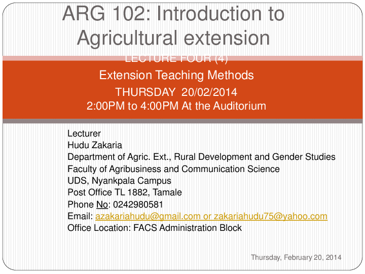 (PPT) EXTENSION TEACHING METHODS Hudu Zakaria Academia.edu