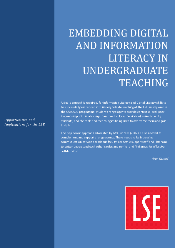 (PDF) EMBEDDING DIGITAL AND INFORMATION LITERACY IN UNDERGRADUATE TEACHING