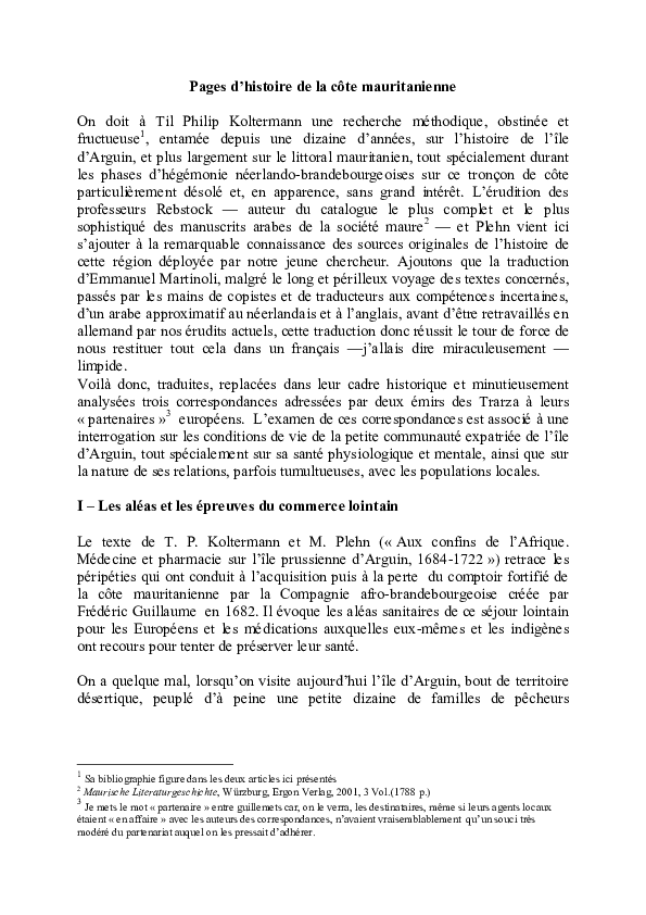 Histoire de la Mauritanie