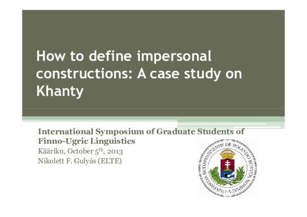 Impersonal language examples picture