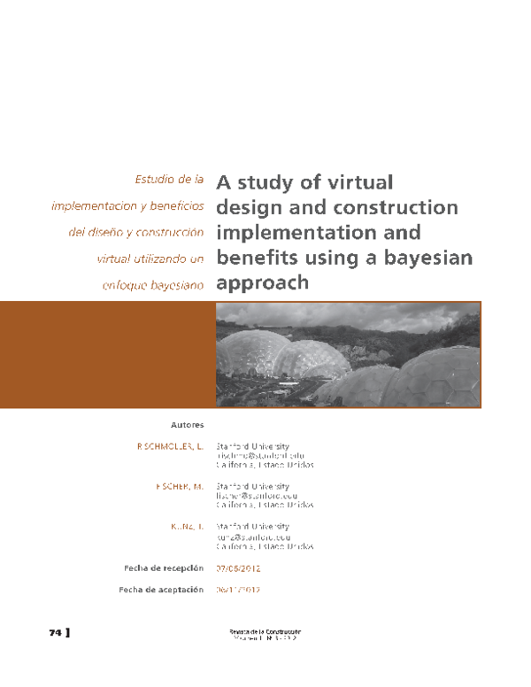 (PDF) A STUDY OF VIRTUAL DESIGN AND CONSTRUCTION IMPLEMENTATION AND ...