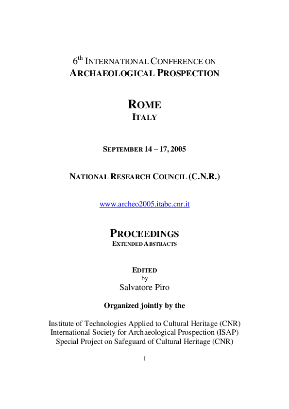 (PDF) Chemical analysis of floor samples as a tool for archaeological